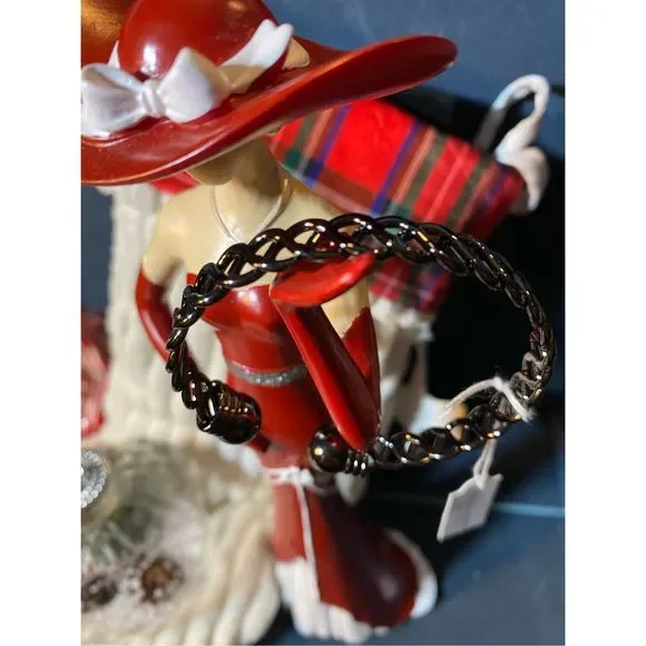 NWT - 🖤 HEMATITE LIFESTYLE OPEN BRACELET WEAR DIFFERENT WAYS ARM PARTY STARTER - Picture 6 of 7